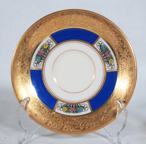 ANCIEN LENOX MEADOWBROOK BLEU CHINOIS W.5.C. TASSE ET SOUCOUPE DEMITASSE INCRUSTÉE - Photo 10/13