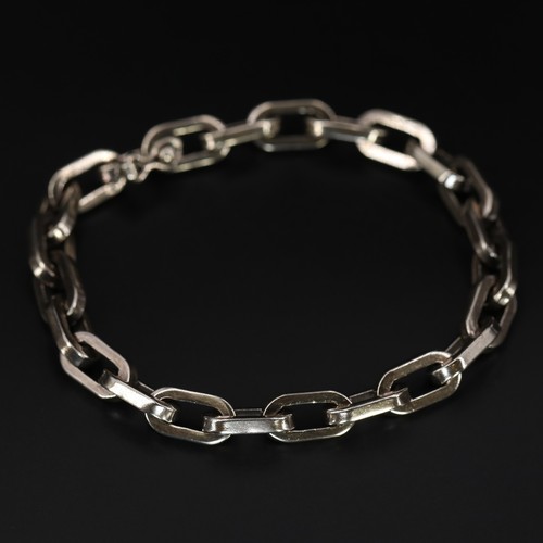 VTG Sterling Silver - MEXICO TAXCO 9mm Cable Chain 8.5" Men's Bracelet - 35g