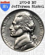 1970-S Jefferson Nickel BRILLIANT UNCIRCULATED *JB's Coins*