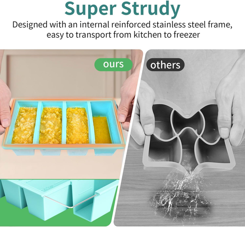 Silicone Freezer Tray for Sauce Cube: Silicone Freezing Tray for Broth Soup Sto - Picture 3 of 12