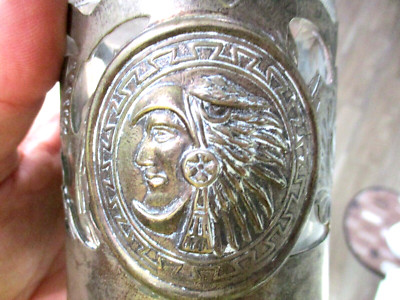 Cuauhtemoc Aztec Eagle Warrior God footed screw top trinket fancy jar