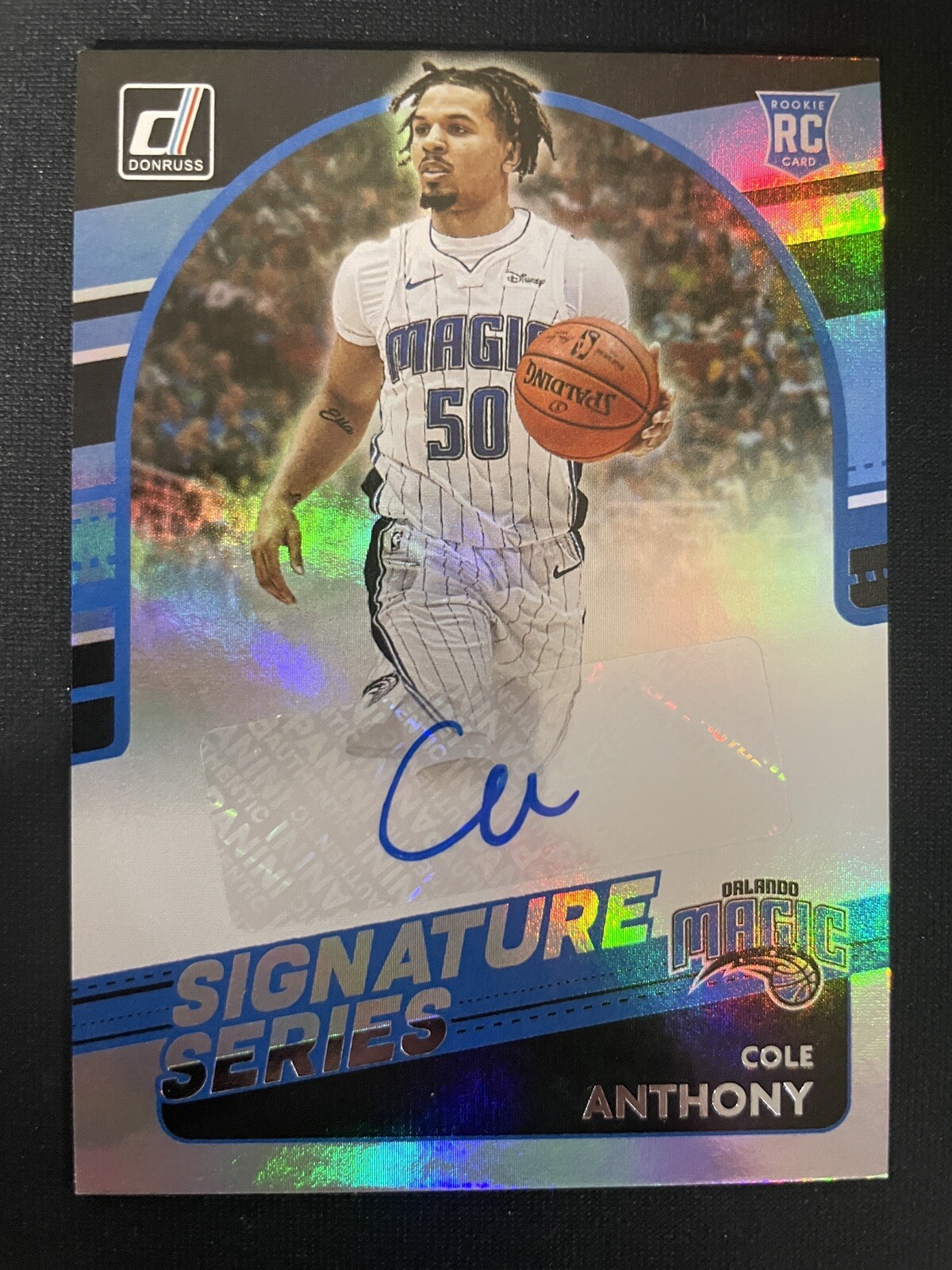 2020-21 Cole Anthony RC Donruss Signature Series Rookie Auto Orlando Magic