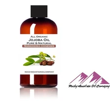 UNREFINED ORGANIC GOLDEN JOJOBA OIL VIRGIN COLD PRESSED  2 4 8 16 32 GLASS OPT.