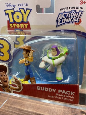 Disney TOY STORY 3 Action Links Buddy Pack - Laser Buzz and Waving