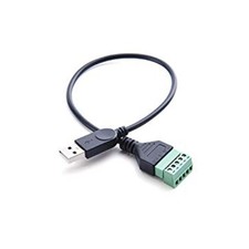 USB 2.0 Type A Male Female to 5 Pin Screw Terminal Plug Adapter Connector Cable