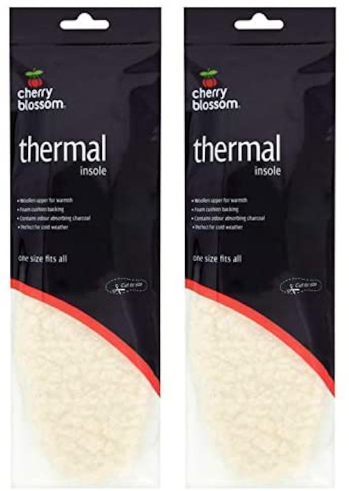 2x Cherry Blossom Thermal Woollen Upper Warmth Insole Pair - One Size Fits All
