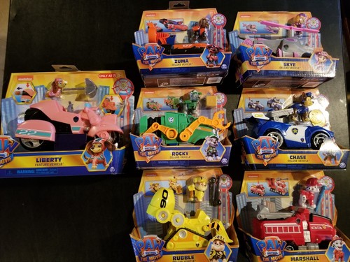 Paw Patrol The Movie Deluxe Vehicle Set Complete 7 New