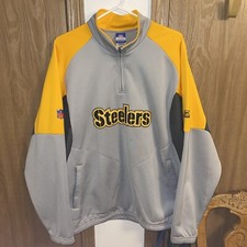 Reebok NFL team apparel mens Pullover size LARGE Pittsburgh Steelers Worn Once