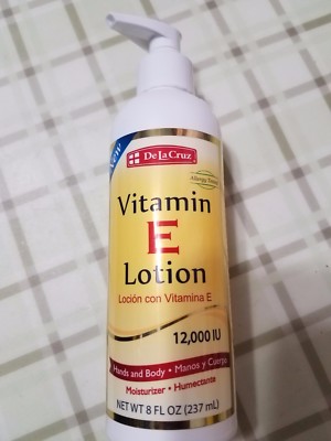 Vitamin E Lotion De la Cruz  12000 IU  net wt 8 fl oz  (237ml)  Hands and Body 