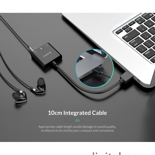 ORICO SC2 USB Sound Card w/3.5mm Adapter, Vol Control, Driver-Free Stereo Mic - Picture 5 of 9