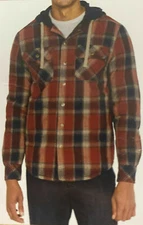  Legendary Outfitters Button Up Cotton Flannel Jacket w/Hood -  F34