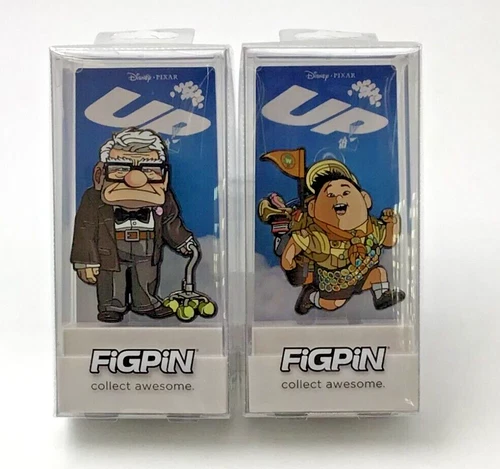 FiGPiN Disney Pixar UP Carl #1640 Russell #1641 Set of 2 Collectible Pins