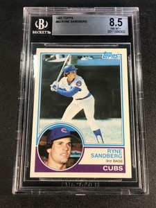 RYNE-SANDBERG-1983-TOPPS-83-ROOKIE-RC-NM-MINT-BGS-8-5-CHICAGO-CUBS-LEGEND-HOF