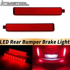 2x Red Bumper Reflector LED Tail Stop Brake Light For 07-09 Chevy Trailblazer SS