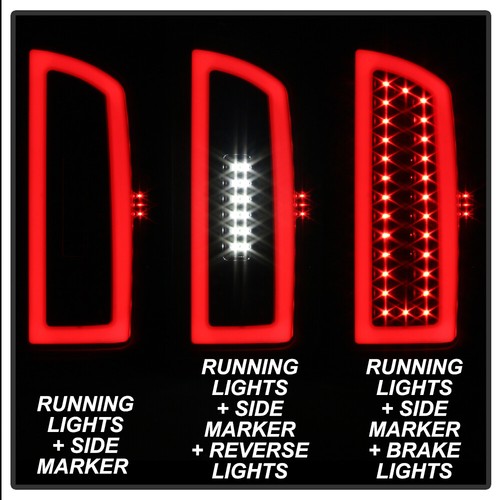2007-2008 Dodge Ram 1500 2500 3500 Black Smoke LED Tail Lights Lamps Left+Right - Picture 10 of 10