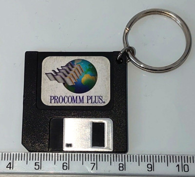 Vintage 3,5'' Diskette Schlüsselring Procomm Plus Neuheit selten