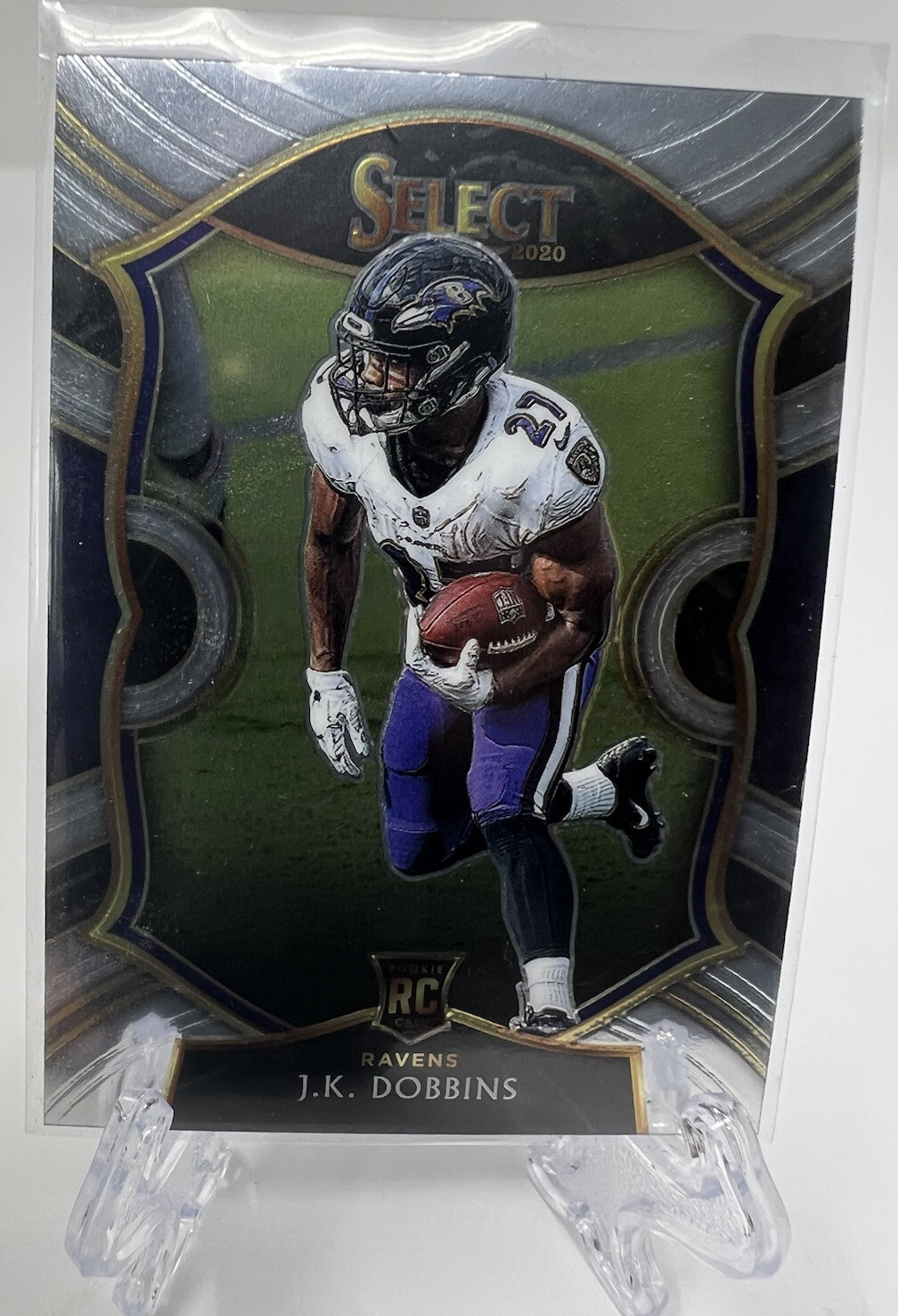 2020 Panini Select Football JK Dobbins #52 Concourse Level Rookie Card RC Ravens