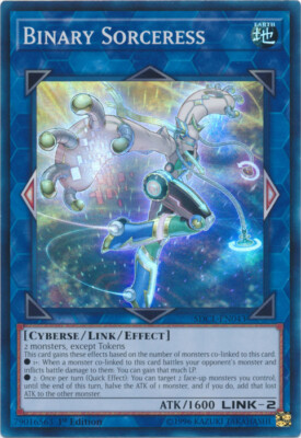 Yugioh! LP Binary Sorceress - SDCL-EN043 - Super Rare - 1st Edition Lightly Play