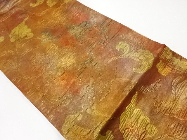 美品【Öffen】 square-RIBBON / CAMEL 36 TANNER MARK WOMEN'S MCALLEN SAND WITH BROWN ROSES INLAY