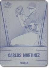 CARLOS MARTINEZ 2011 Leaf Draft Rookie Card Press Plate RC CARDINALS 1/1