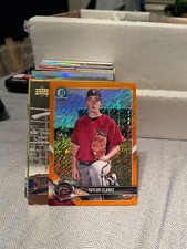 2018 Bowman Chrome Mega Box Prospects Orange Refractors Taylor Clarke #25/25!