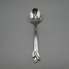 Oneida Stainless Flatware LEANDER Slotted Serving Spoon USA Made