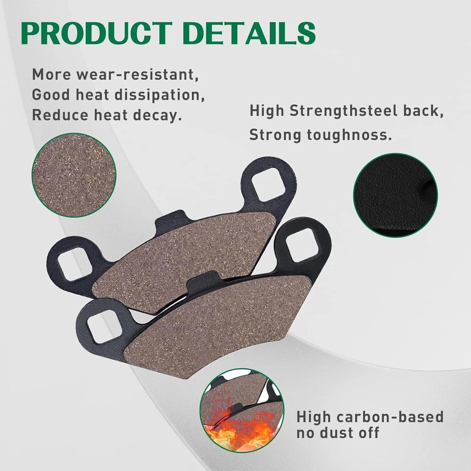 Pastillas de freno para Polaris Sportsman 335 400 500 Trail Blazer 250 400 Magnum 325 500 Foto 4 de 4