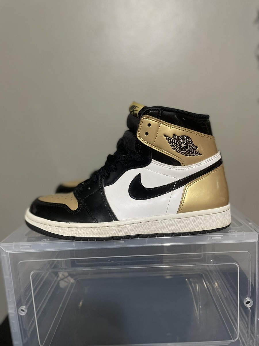 Size 9.5 - Jordan 1 Retro High OG NRG Gold Toe 2018 191887134046| eBay