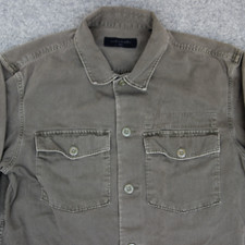 AllSaints Spotter LS Shirt Mens S Brown OverShirt Shacket Work Utility Military
