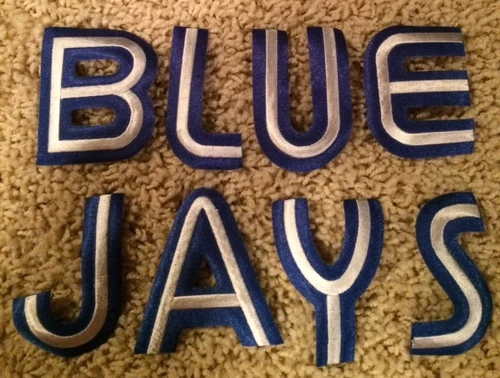 Toronto Blue Jays MLB BLUE Stitched Letters Baseball Crest Patch 1.8 by 2.5