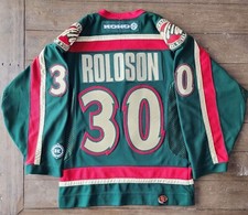 Vintage Koho Minnesota Wild Dwayne Roloson #30 Official NHL Home Jersey Adult Sm
