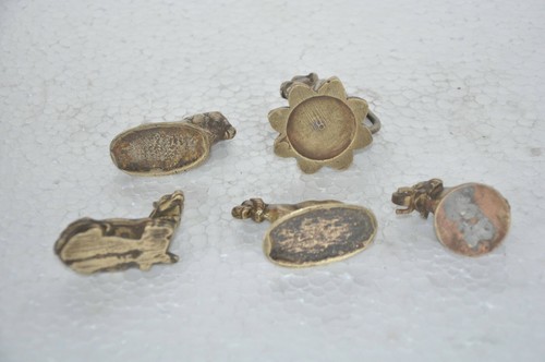 5 Pc Vintage Brass Handcrafted Different Animals Engraved Figurine - 第 9/9 張圖片