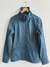The North Face Soft Shell Zip Up Jacket In Teal Women  s Size S Zip Pockets