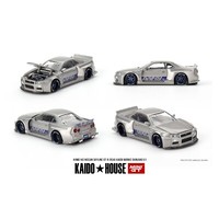 Mini Gt Kaido House - Nissan Skyline GT-R (R34) Kaido Works Shinjuku V1 KHMG143