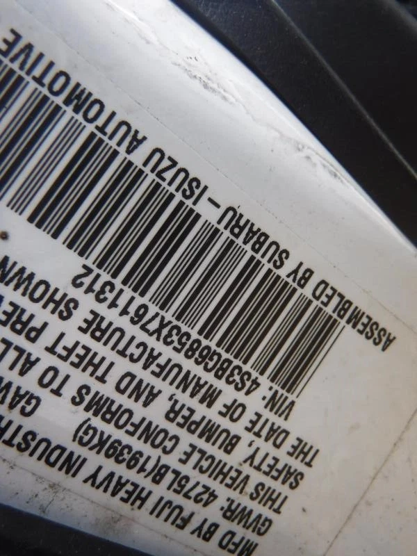 Used Rear Left Door Assembly Rear Side fits: 1999 Subaru Legacy SW electric wind - Imagem 4 de 4