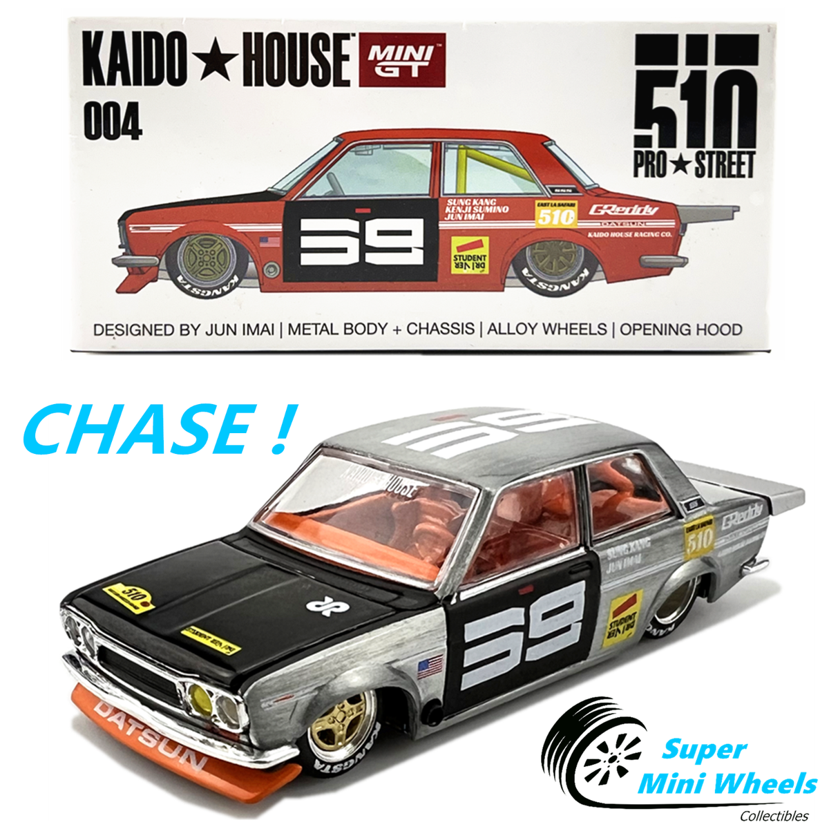 CHASE ! Mini GT x Kaido House 1:64 Datsun 510 Pro Street SK510 