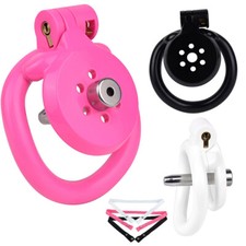 2024 Male Flat Chastity Cage Chastity Lock Lightweight Lock Rings Belt USA