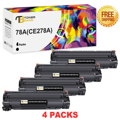 4 Pack CE278A 78A Toner Cartridge For HP LaserJet P1600 P1606dn M1536dnf Printer
