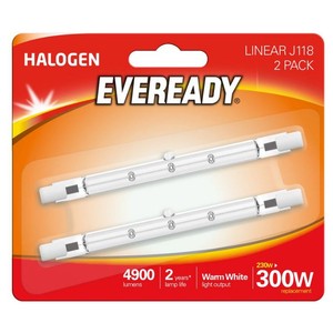 118mm r7s bulb watt 240v halogen eveready lumens j118 linear eco