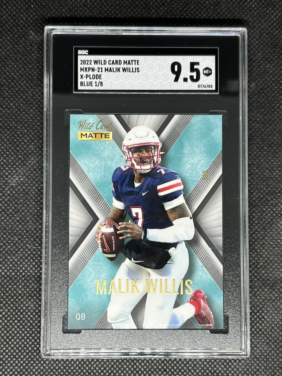 Kenny Pickett Wild Card Matte Black Draft Pick X-Plode #33 Silver