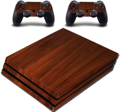 VWAQ PS4 Pro Cover Playstation 4 Pro Wooden Skin PPGC4