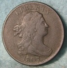 1807 Draped Bust Half Cent Better Grade Details Old Us Coin #592