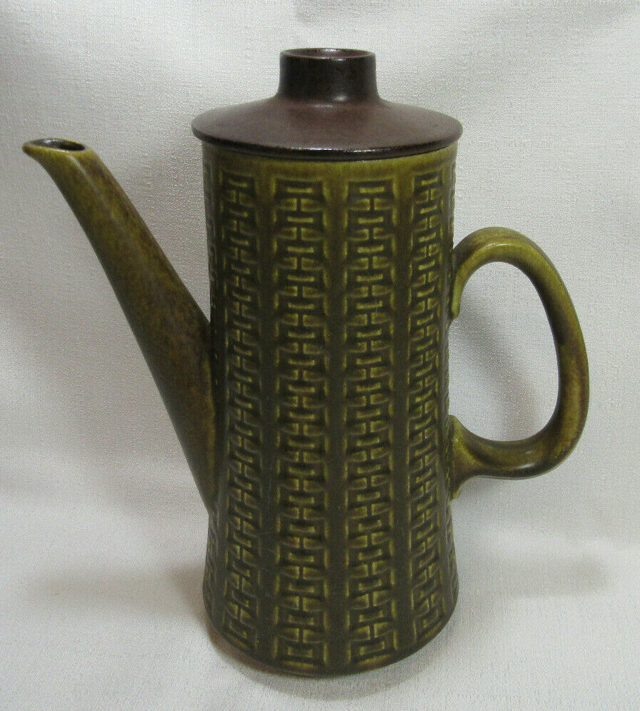 Ceramano Germany DELTA Vintage Brown Stoneware Coffee Pot with Lid