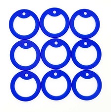 50 pcs Blue Military Army ID Dog Tag Silencer Silicone/Rubber Silencers