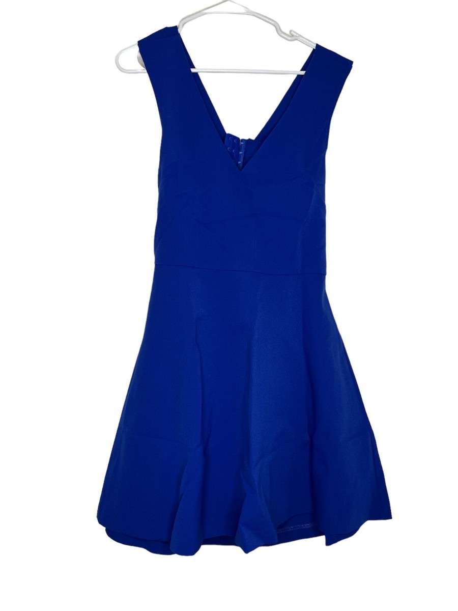 Felicity And Coco Bianca Back Cutout Fit And Flare Cobalt Blue Dress XL