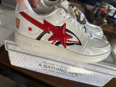 A Bathing Ape Bape Sta Low Shark White | eBay