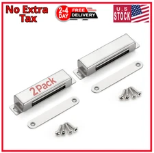 Cabinet Door Magnets, 90 Lbs Strong Magnetic Catch, Heavy Duty, 2 Pack, Silver