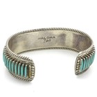 Zuni Janice Paloma Sterling Turquoise Needlepoint Ring & Cuff Lot of 2 #S5633-4 — photo 4