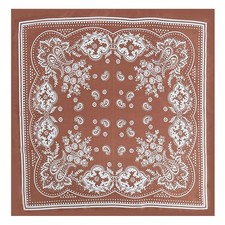Paisley Cowboy Bandana 3 Pack Unisex Thick Large Bandanas 27 Inch Cameo Brown