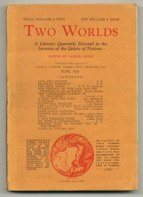 James JOYCE / Two Worlds Literary Quarterly Devoted to the Increase 1st Edition